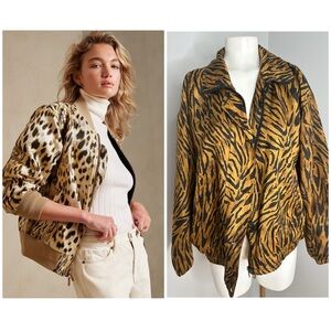 STUNT SPORT VINTAGE ANIMAL PRINT JACKET MEDIUM